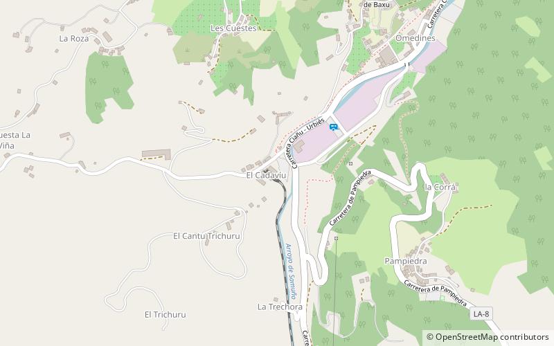 Ecomuseo Minero Valle de Samuño - El Cadaviu location map