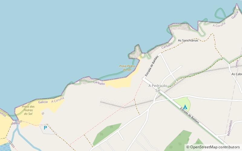 praia pedra do sal carballo location map