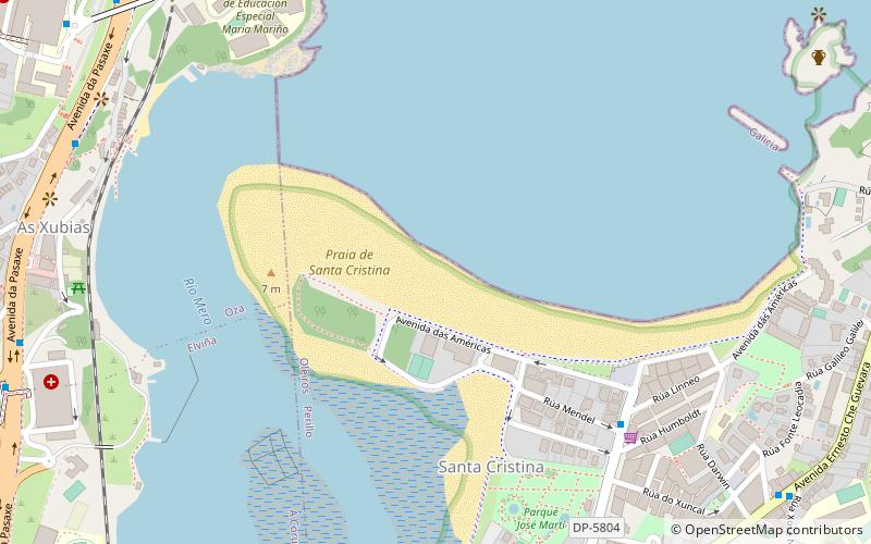 Santa Cristina Beach location map