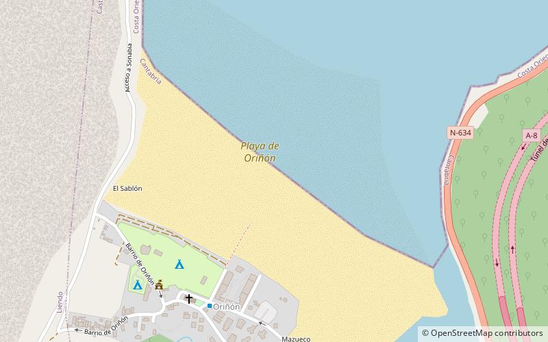 Playa de Oriñón location map