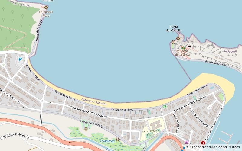 playa de santa marina ribadesella location map