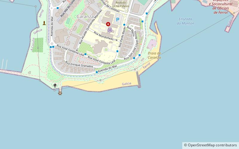 praia de caranza ferrol location map