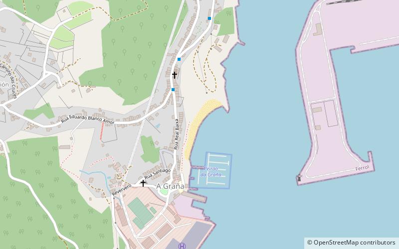 praia da grana ferrol location map