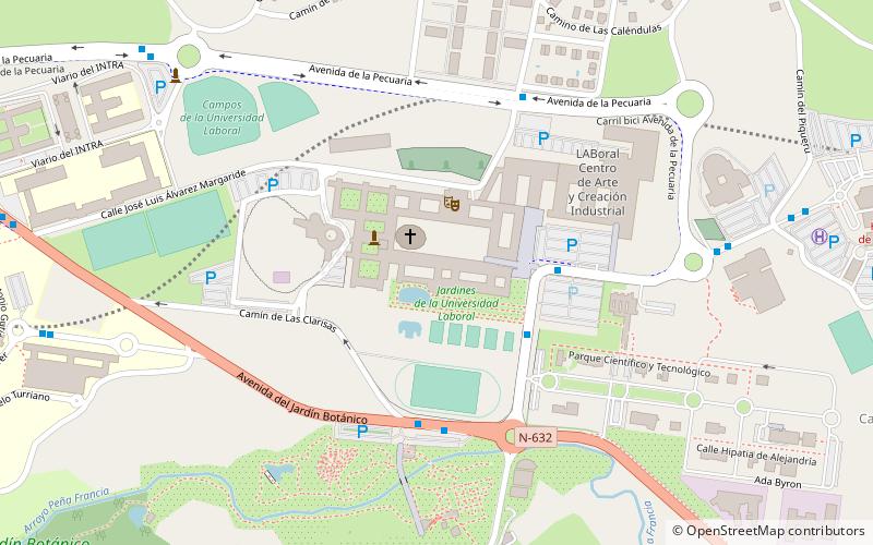 Universidad Laboral de Gijón location map