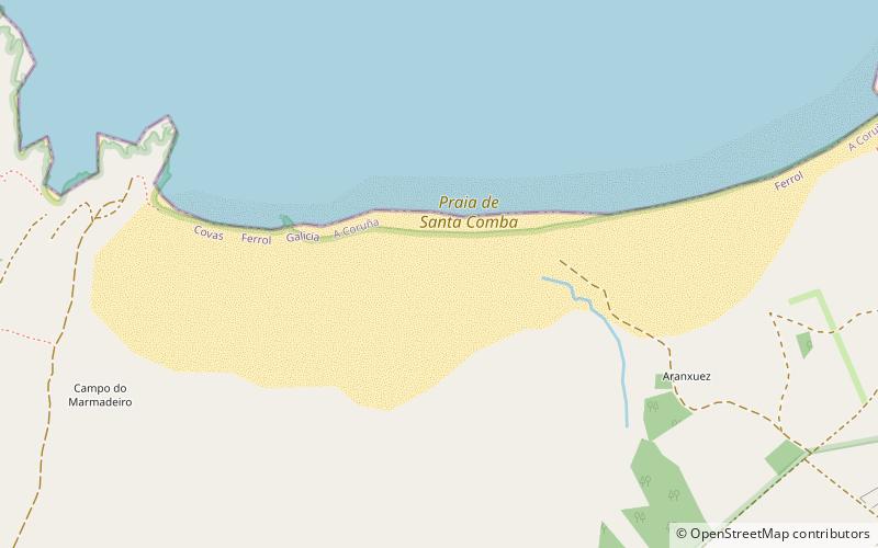 praia de santa comba ferrol location map