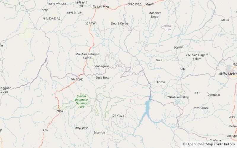 Montañas Simen location map