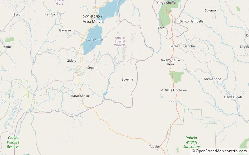 Burji special woreda location map