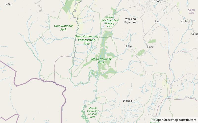Parc national de Mago location map