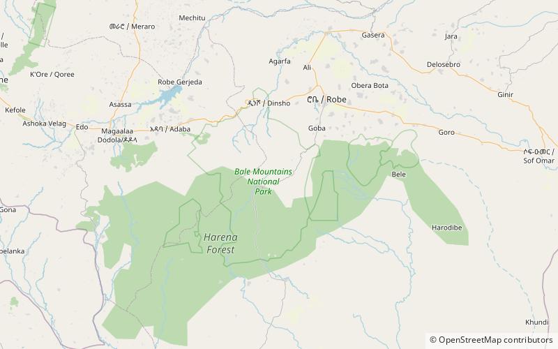 Mount Tullu Dimtu location map