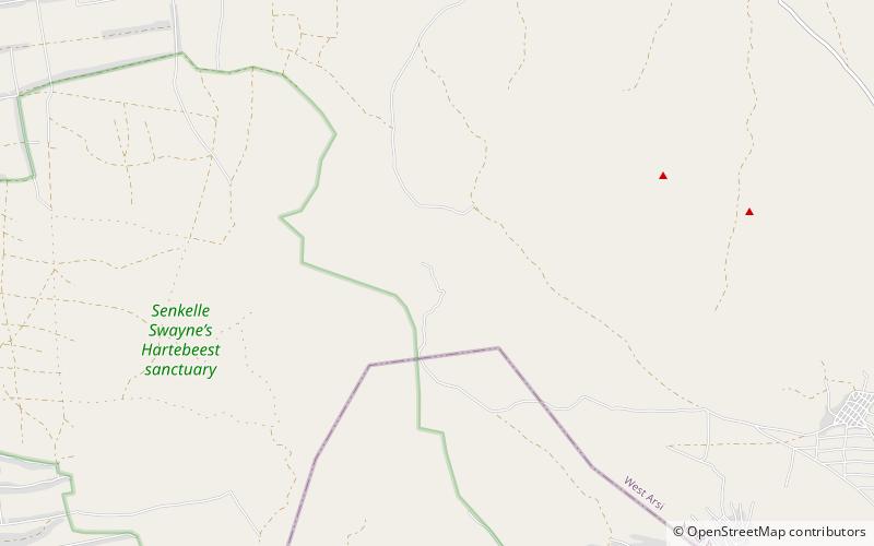 Senkelle Swayne's Hartebeest Sanctuary location map