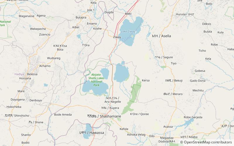 Lake Langano location map