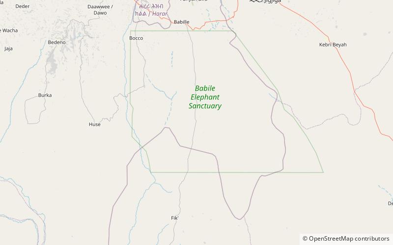 babille sanktuarium dzikiej przyrody harar location map