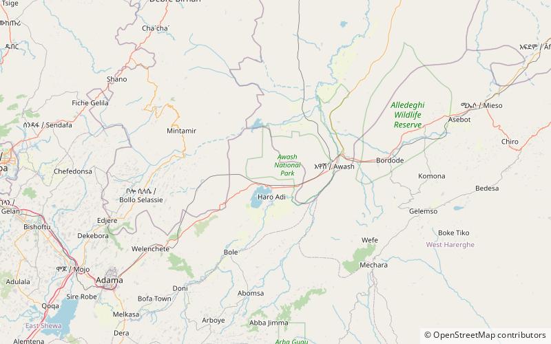 mount fentale park narodowy auasz location map