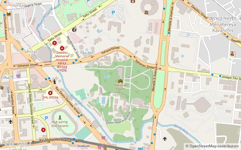 palais national addis abeba location map