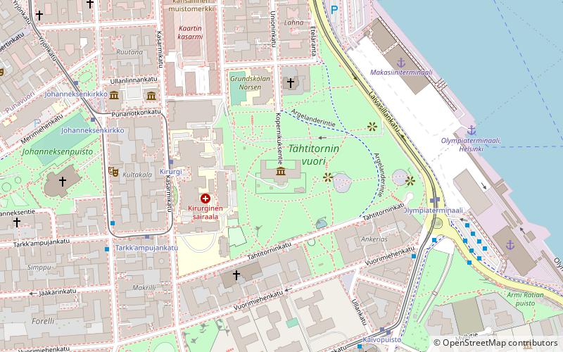 Helsinki Observatory location map