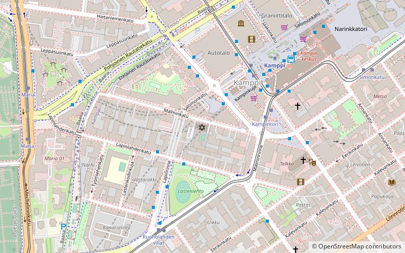 Helsinki Synagogue location map