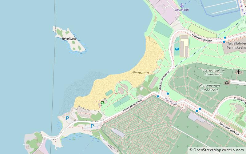 Hietaniemi beach location map