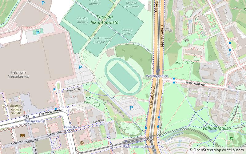 Helsinki Velodrome location map