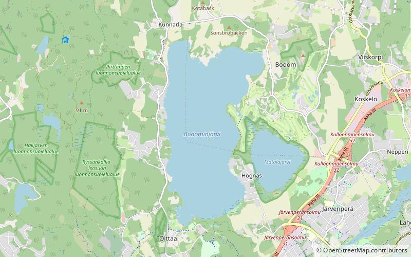 Lac de Bodom location map