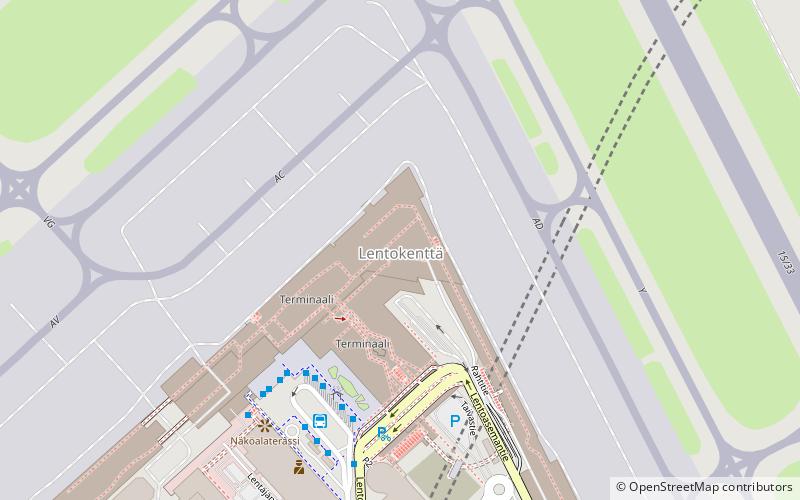 Lentokenttä location map