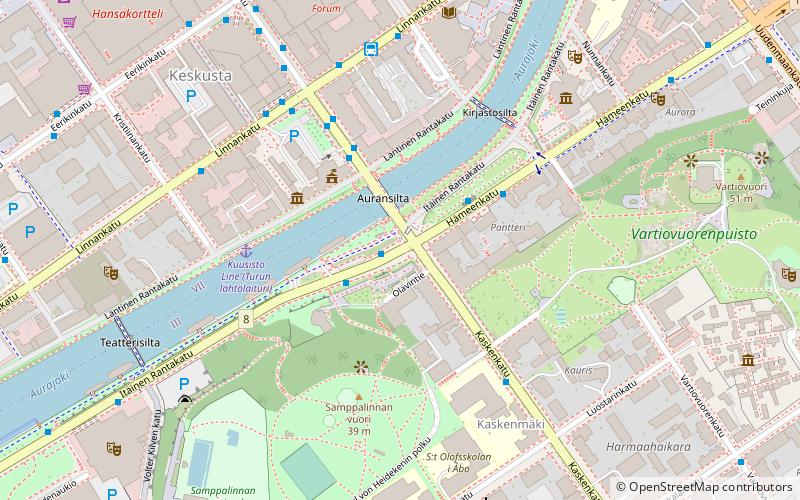 Paavo Nurmi patsas location map