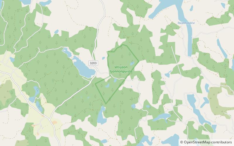 vesijako strict nature reserve location map