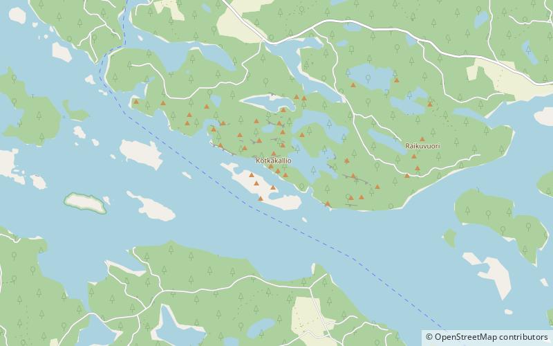 Astuvansalmi rock paintings location map