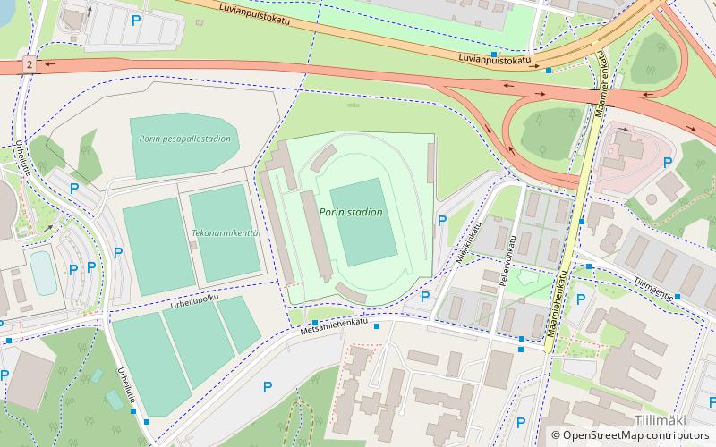 Pori Stadium location map