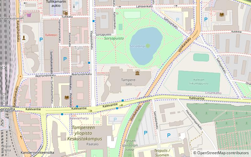 Tampere Hall location map