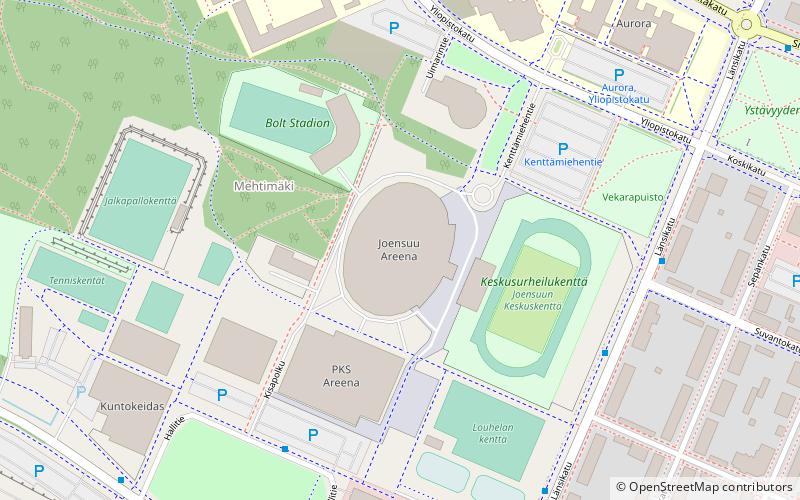 Joensuu Arena location map