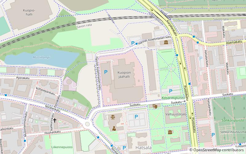 Kuopion jäähalli location map