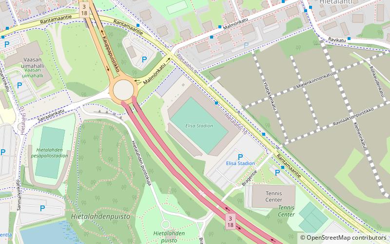Hietalahden jalkapallostadion location map