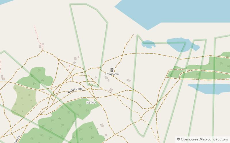 Keskiniemi beacon tower location map
