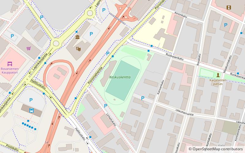 Rovaniemen keskuskenttä location map