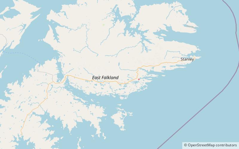 pleasant peak east falkland location map