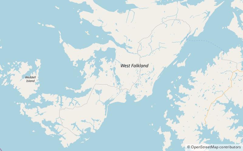 mount sulivan west falkland location map