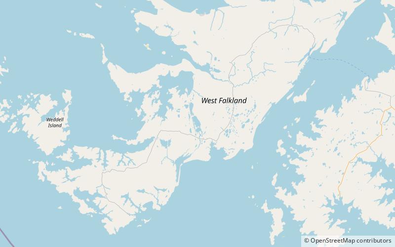 lake sulivan west falkland location map