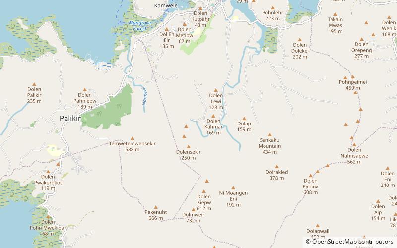 lidududuhniap waterfall pohnpei location map