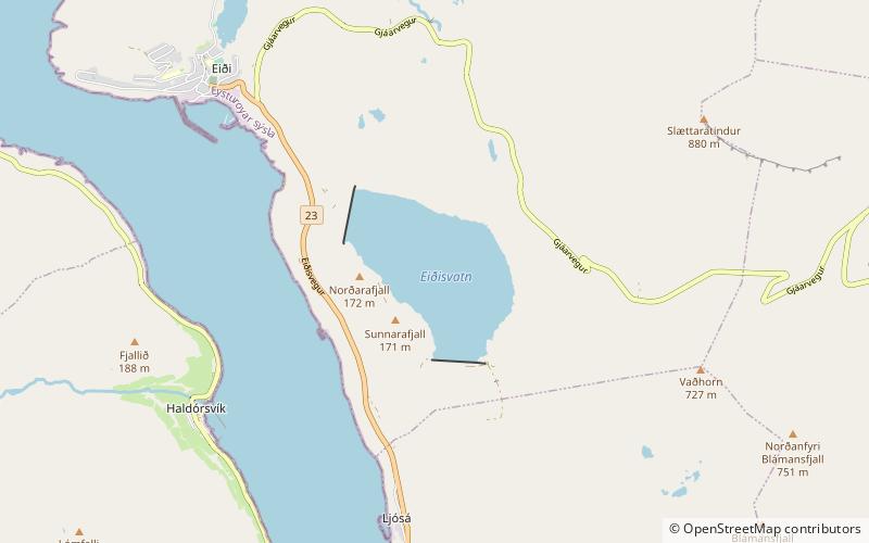 Lake Eiði location map