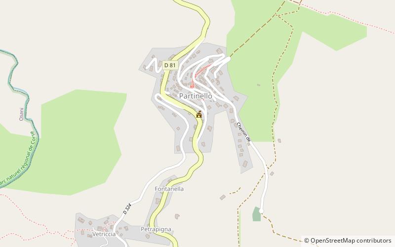 Partinello location map