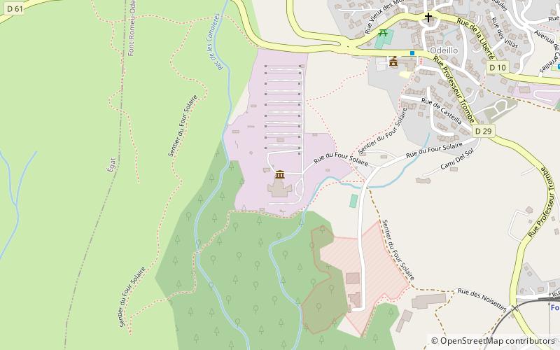 Odeillo solar furnace location map