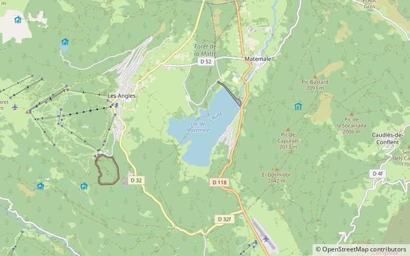 Lac de Matemale location map