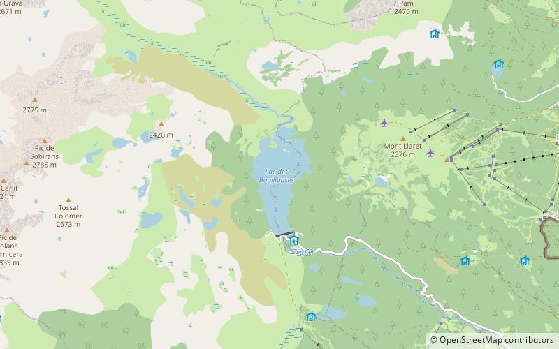 Lac des Bouillouses location map