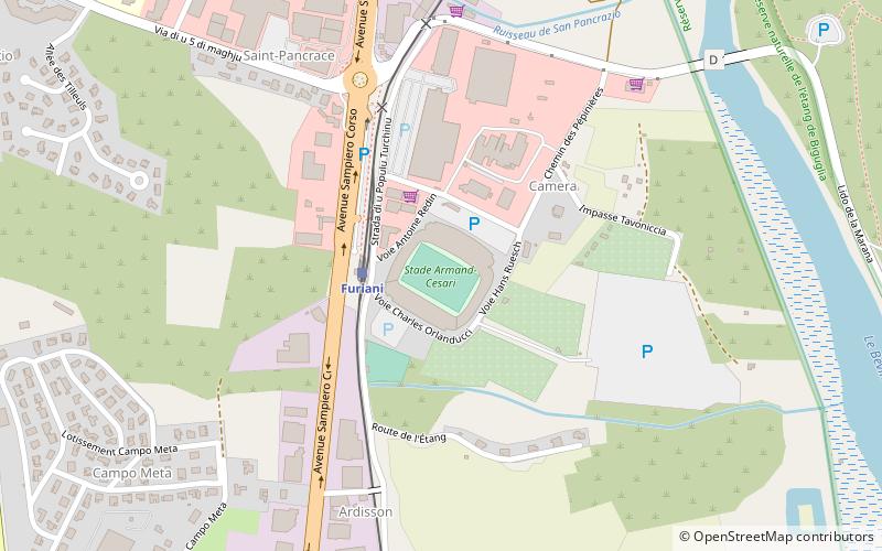 Stade Armand Cesari location map