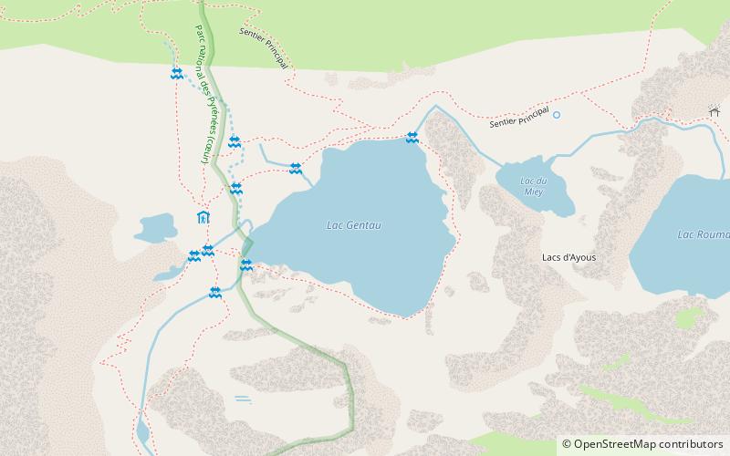 Lac Gentau location map