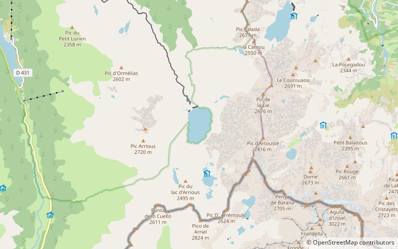 Lac d'Artouste location map