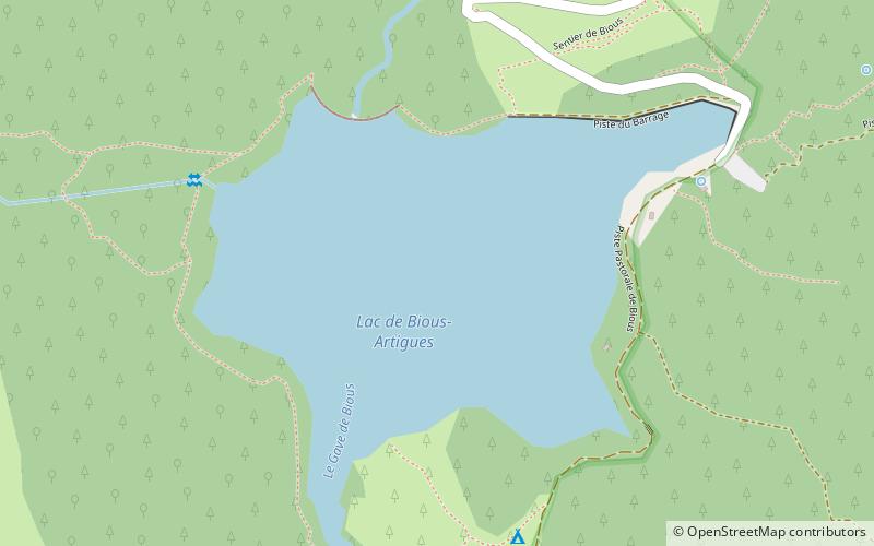 Lac de Bious-Artigues location map