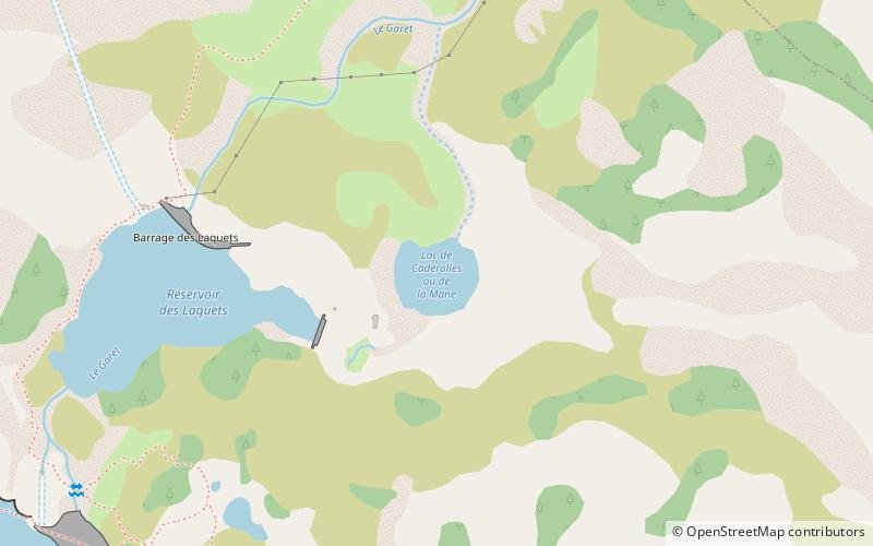 Lac de Caderolles location map