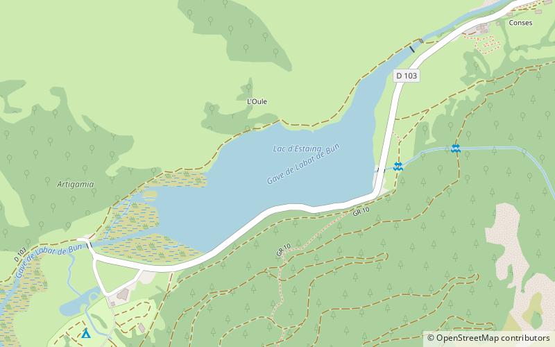 Lac d'Estaing location map