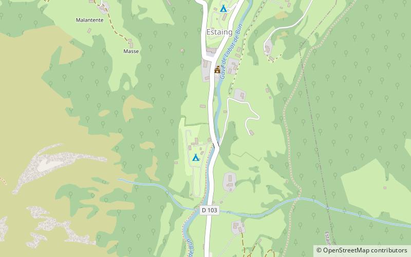 Estaing location map